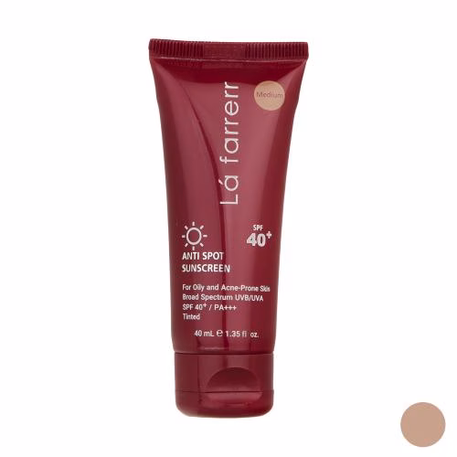 کرم ضد آفتاب و ضد لک رنگی لافارر مدل Oily And Acne-Prone Medium حجم 40 میلی لیتر