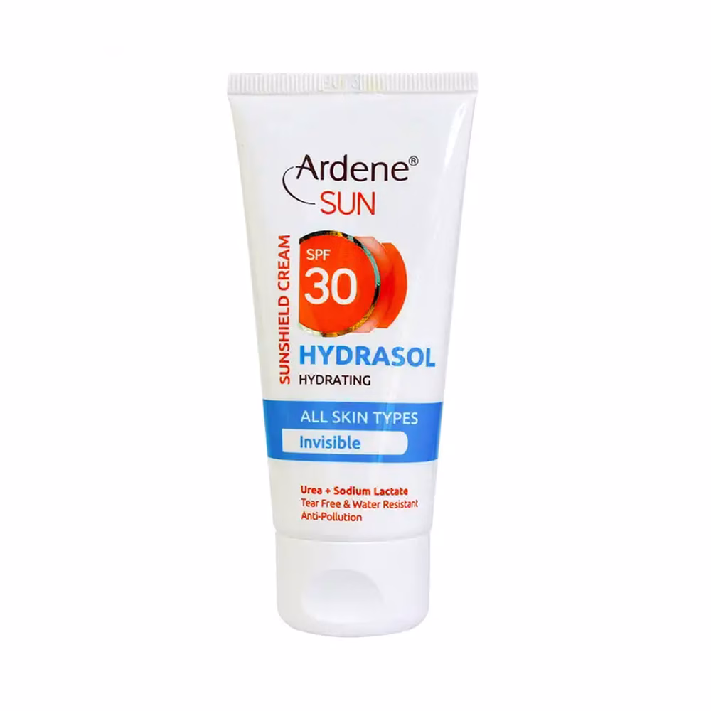 کرم ضد آفتاب بدون رنگ آردن SPF 30 مدل HYDRASOL مناسب انواع پوست حجم 50 میلی لیتر