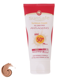 کرم ضد آفتاب رنگی سان سیف SPF 50 مدل ANTI-AGEING-02 ‌مناسب انواع پوست حجم 50 میلی لیتر