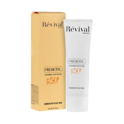 کرم ضد آفتاب بدون رنگ کلکسیون رویوال SPF 50 مدل PREBIOTIC ‌مناسب پوست‌های چرب  حجم 50 میلی‌لیتر
