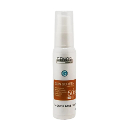 کرم ضد آفتاب بی‌رنگ گنوسی SPF 50 مدل هیالورونیک اسید ‌محافظ در برابر  UVA/UVB مناسب برای پوست چرب حجم 40 میلی‌لیتر
