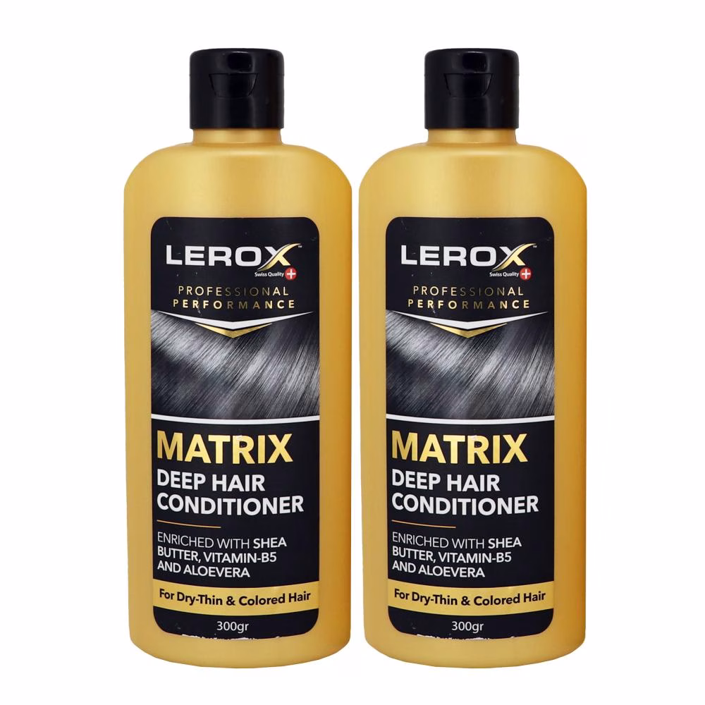 نرم کننده مو لروکس مدل Matrix حجم 300 میلی لیتر مجموعه 2 عددی