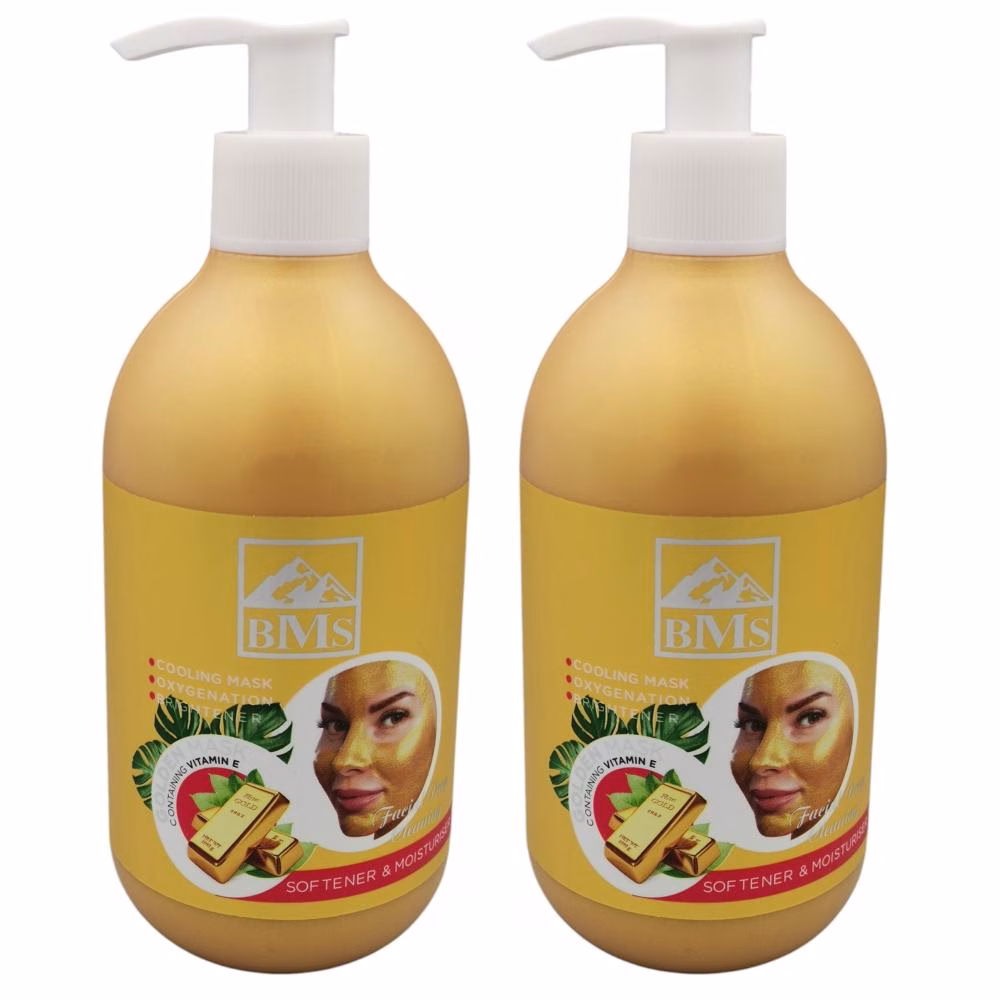 ماسک صورت بی ام اس مدل GOLDEN حجم 300 میلی لیتر مجموعه دو عددی
