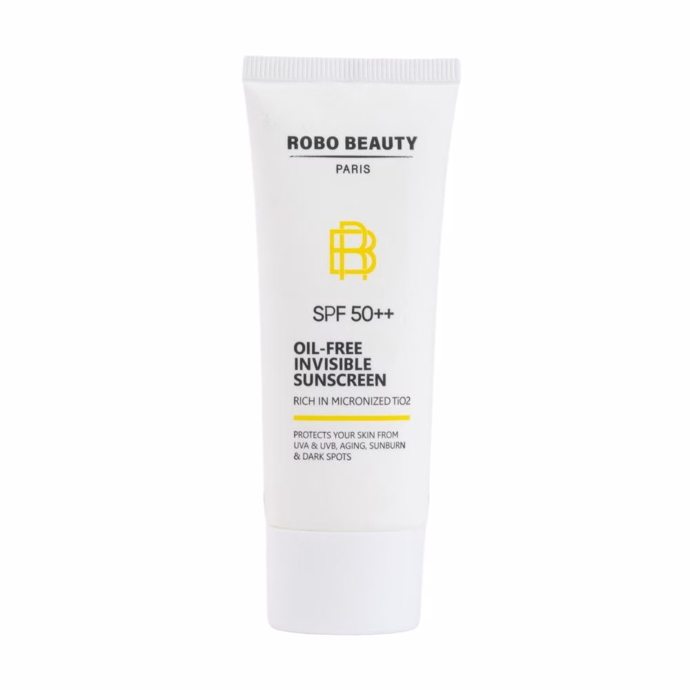 کرم ضد آفتاب بی رنگ صورت روبو بیوتی SPF 50 مدل Niacinamide محافظ UVA،UVB مناسب برای انواع پوست حجم 40 میلی لیتر