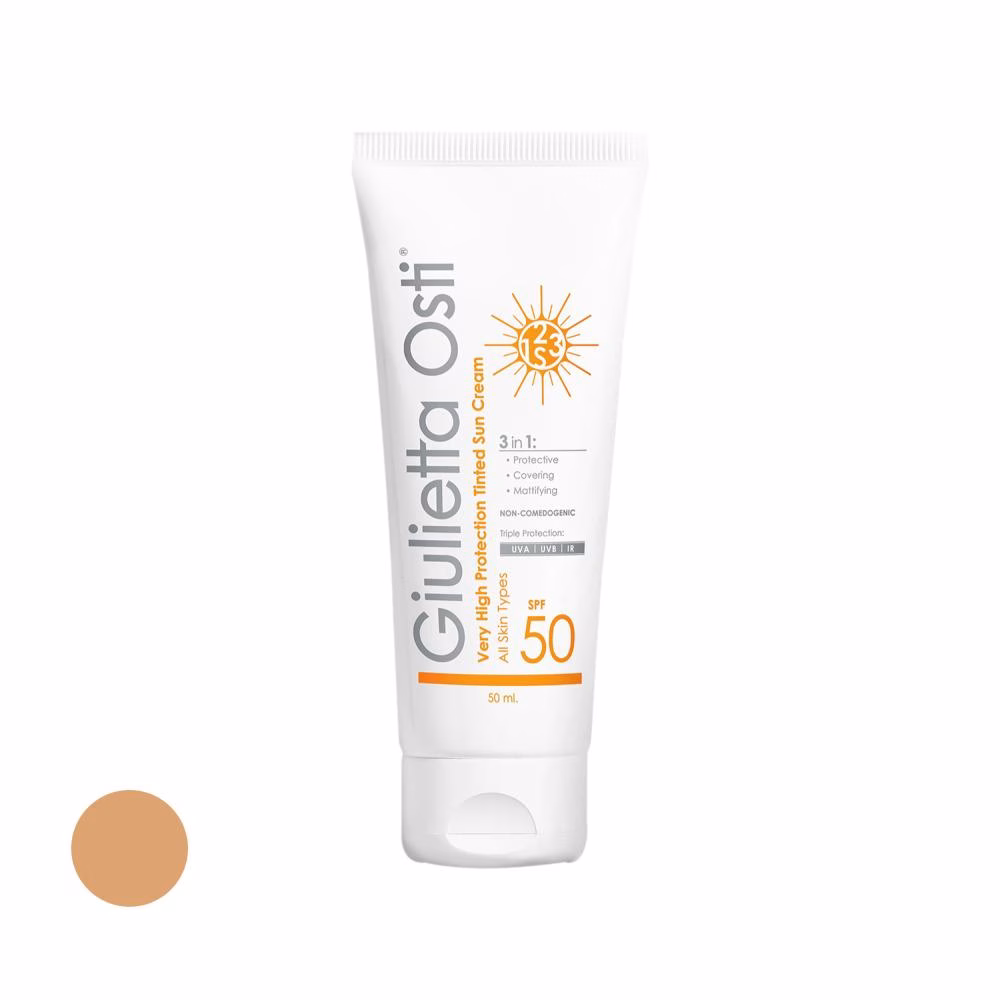 کرم ضد آفتاب رنگی جولیتا اُستی SPF 50 مدل 00 مناسب انواع پوست حجم 50 میلی لیتر