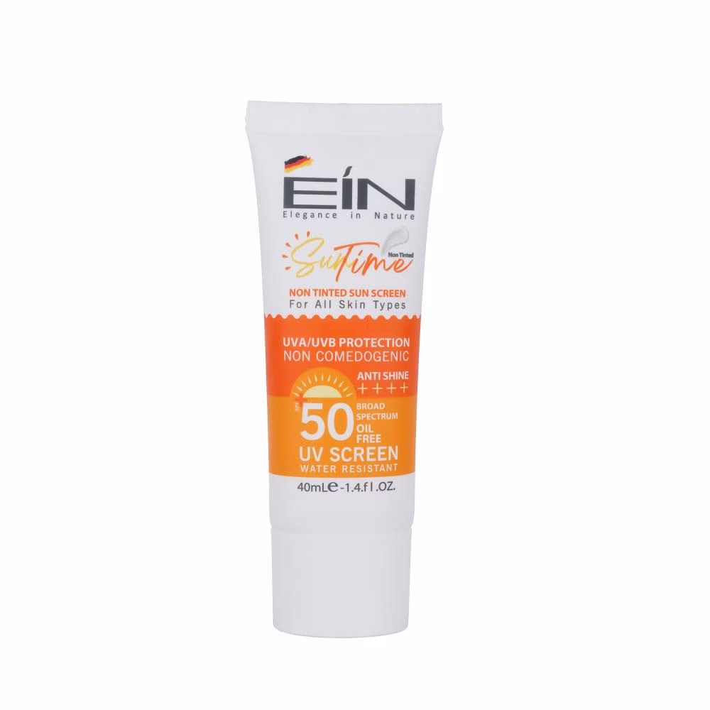 کرم ضد آفتاب بی رنگ ای آی ان SPF50 مدل anti shine مناسب انواع پوست حجم 40 میلی لیتر