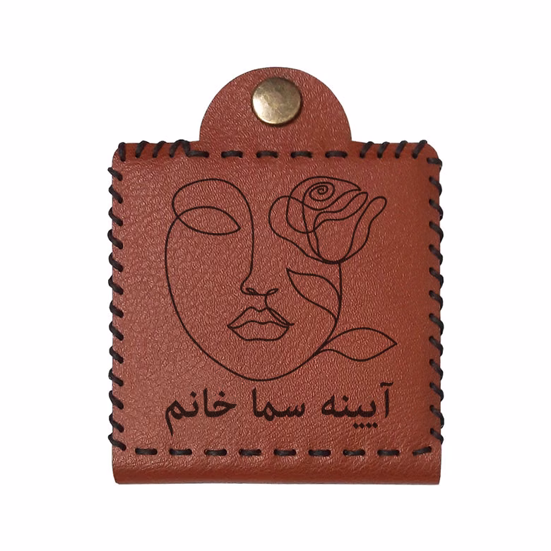 آینه جیبی مدل اسم سما طرح گل