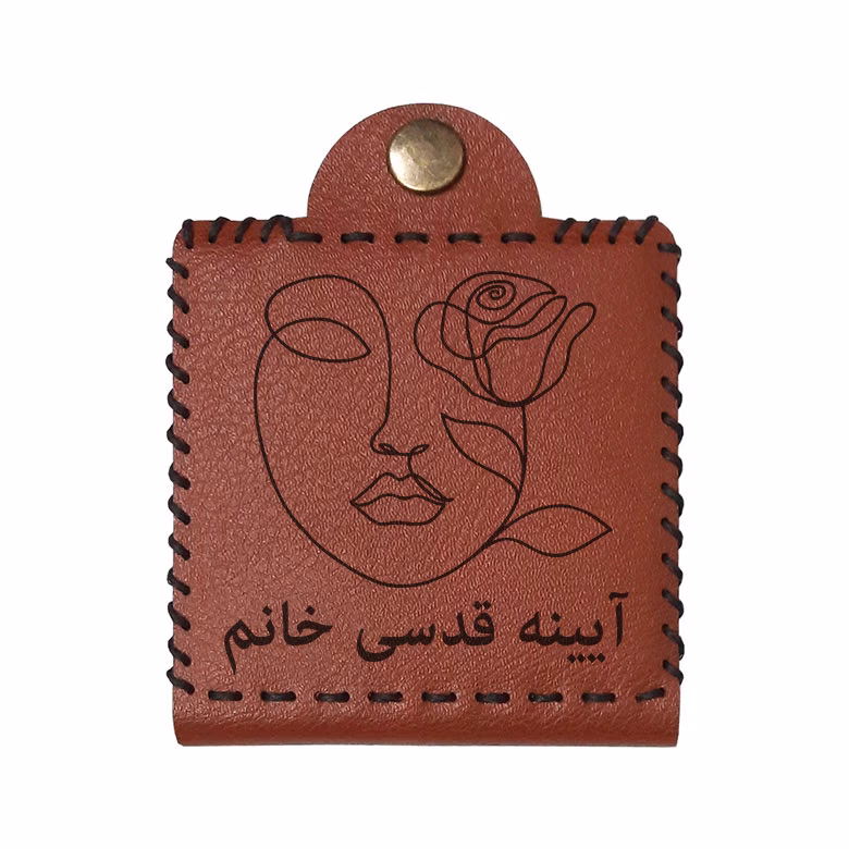 آینه جیبی مدل اسم قدسی طرح گل