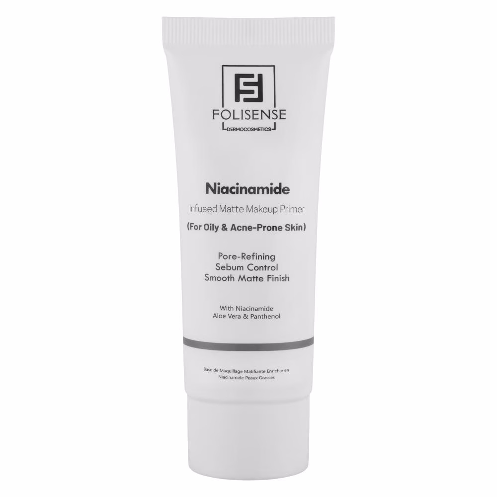 پرایمر صورت فولیسنس مدل niacinamide مناسب برای انواع پوست حجم 40 میلی لیتر
