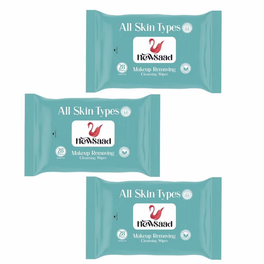 دستمال مرطوب نیوساد مدل Makeup-R3 سه بسته 28 عددی