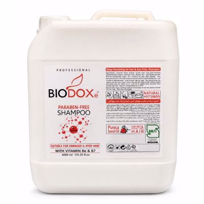 شامپو تقویت کننده مو بیوداکس مدل Punica Seed Oil مناسب برای موهای رنگ شده و آسیب دیده حجم 4000 میلی لیتر
