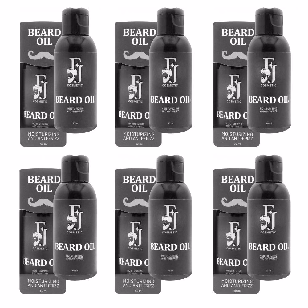 روغن مو افجه مدل SL-BEARD06 مناسب موهای حجم 60 میلی لیتر مجموعه 6 عددی