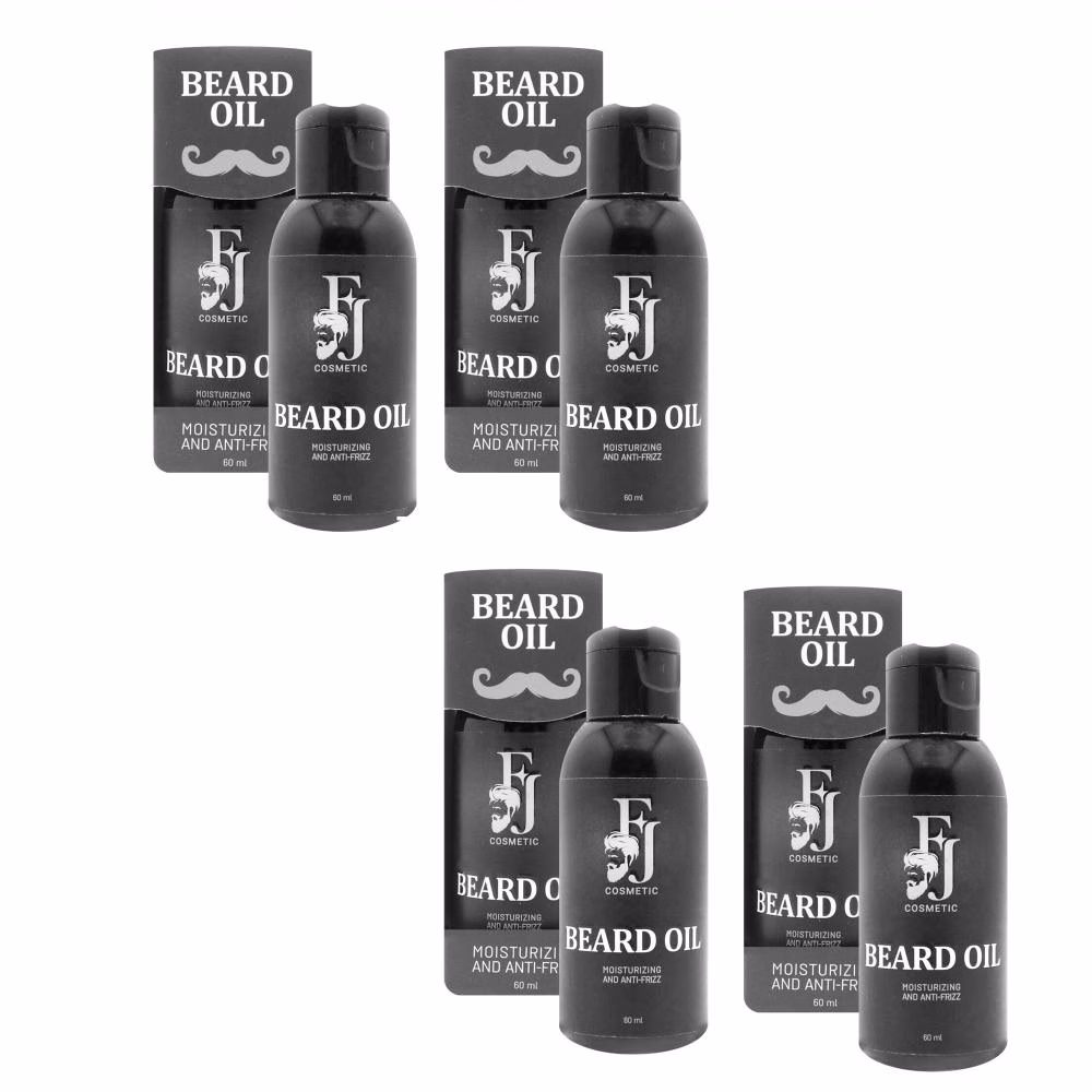 روغن مو افجه مدل SL-BEARD04 مناسب موهای حجم 60 میلی لیتر مجموعه 4 عددی