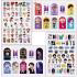 برچسب لنز ناخن مدل BTS-BT21 کد N002-N008-N024-N025 مجموعه 4 عددی