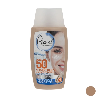 کرم ضدآفتاب رنگی پیکسل 50 SPFمدل LIGHT BEIGE مناسب برای پوست های چرب، حجم 50 میلی لیتر